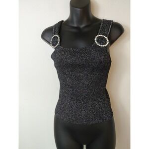 Bar 111 Women's Sequined Top Sz Small NWT Club Y2k Festival Preppy Party Coctail
